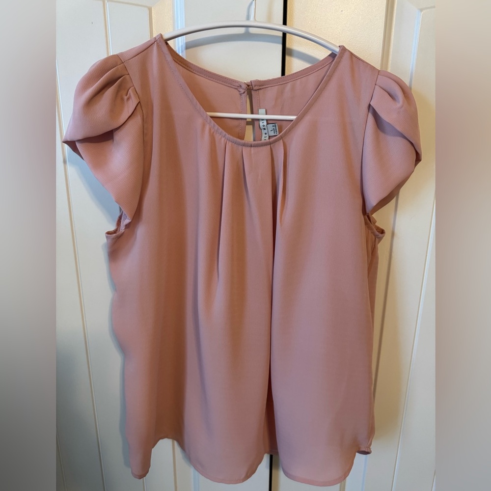 Haute Monde Blush Puff Sleeve Blouse